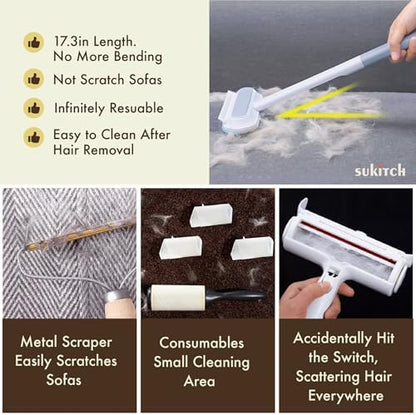 Dog & Cat Hair Remover for Couch, Reusable Lint Brush for Furniture