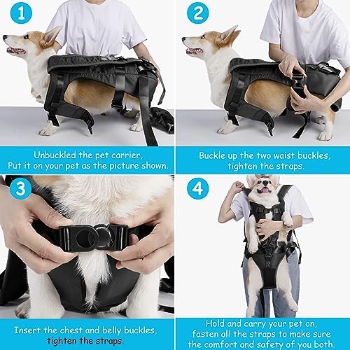 PetBonus Dog Front Carrier Backpacks, Legs Out Easy-fit Puppy Chest Carrier