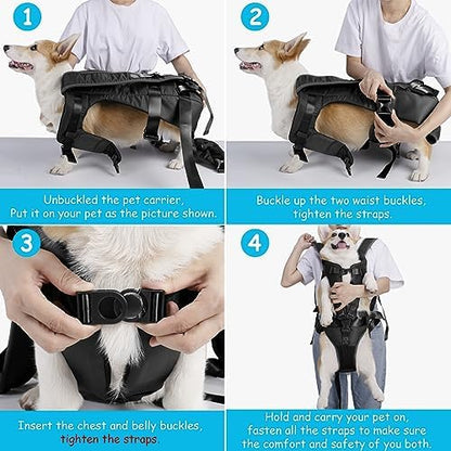 PetBonus Dog Front Carrier Backpacks, Legs Out Easy-fit Puppy Chest Carrier