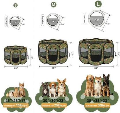 Siedihit Dog Playpen, Medium Dogs Tent Crates Cage Indoor/Outdoor