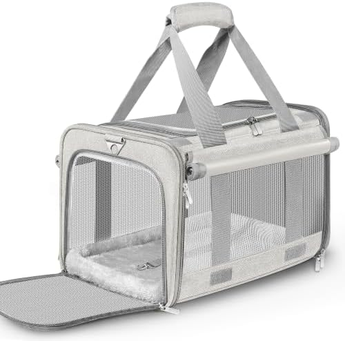 Soft Sided Cat Carrier for Anxious Pets with Privacy Roller Blinds