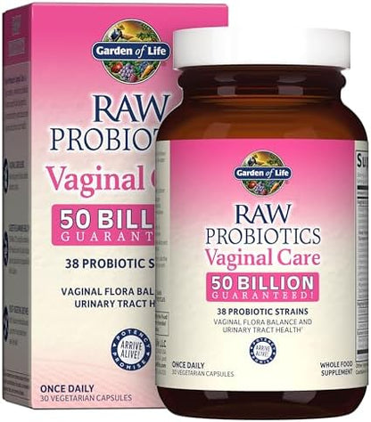 Garden of Life Raw Probiotics Vaginal Care, 50 Billion CFU, 1 Month Supply