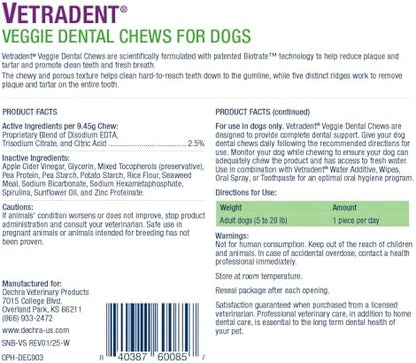 Vetradent® Veggie Dental Chews for Small Dogs