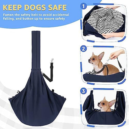 SlowTon Dog Carrier Sling - Thick Padded Shoulder Strap Adjustable, DBL, M