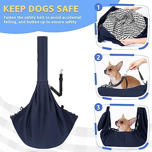 SlowTon Dog Carrier Sling - Thick Padded Shoulder Strap Adjustable, DBL, L
