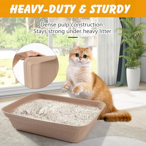 Disposable Cat Litter Box(9-Pack), Large Litter Boxs for Travel Home Use
