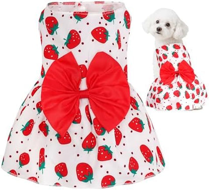 choyaxo Floral Dog Dress Cute Dog Skirt Pet Dress Summer Pet Clothes for Puppy Small Cats