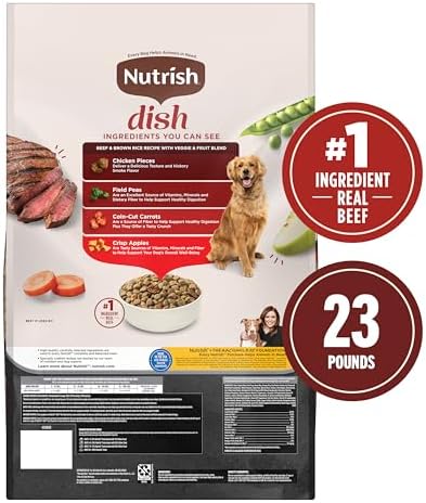 Nutrish Dish Dry Dog Food, Beef Recipe, 23 lb. Bag (Rachael Ray)
