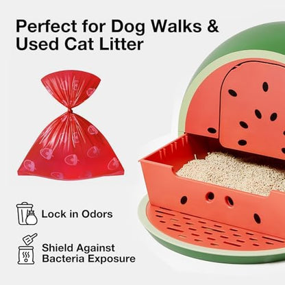 VETRESKA Strawberry Scented Dog Poop Bags, Leak Proof, 540 Counts