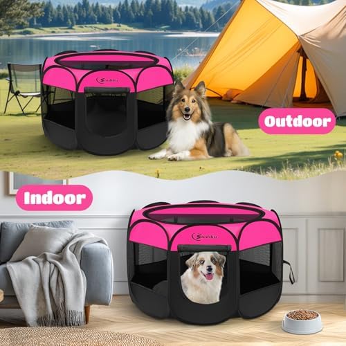 Siedihit Dog Cat Playpen, Large Puppy Pet Playpen, Dog Crate Tent Cage
