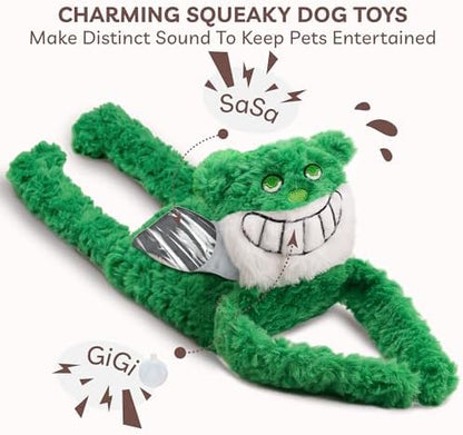 SHARLOVY No Stuffing Dog Toys 5 Pack, Crinkle Interactive Dogs Toy for Boredom, Puppy Toys for Teething to Keep Them Busy, Cute Squeaky Dogs Toy for Small, Medium, and Large Breed