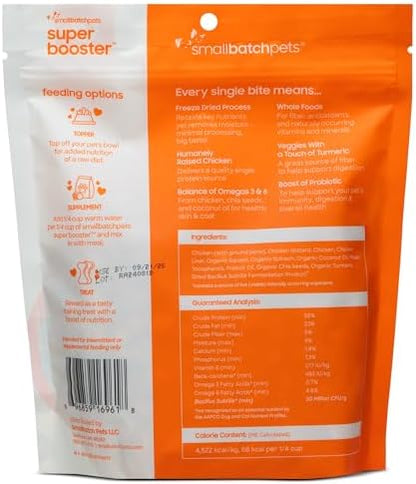 smallbatch Freeze Dried Dog Treat or Topper with Probiotics, Chicken 18oz