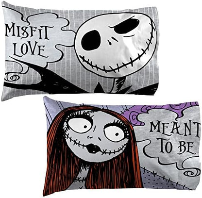 Disney Nightmare Before Christmas Meant to Be 2-Pack Reversible Pillowcase