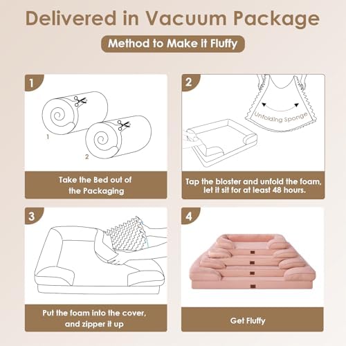 EHEYCIGA Orthopedic Small Dog Bed, Waterproof Memory Foam Washable Pet Beds