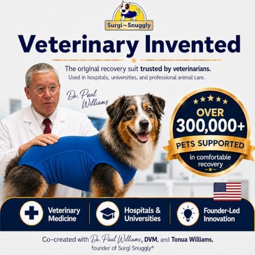 Surgi Snuggly Dog Surgery Recovery Suit, Cone Alternative, Spay/Neuter 2XLS