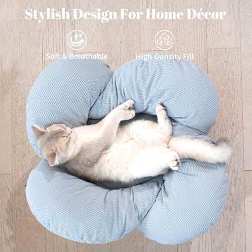 CHEERHOME PETS Elevated Cat Bed for Indoor Cats Couch Sofa Flower