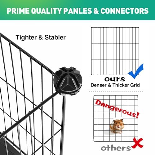 VISCOO 41 Panels Pet Playpen, 35.4" x 23.6" x 23.6" Small Animal Playpen