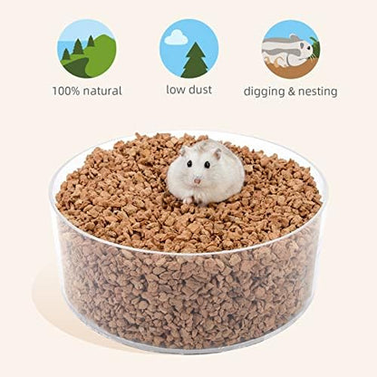 Niteangel Natural Coco/Cork Hamster Bedding: 5L Absorb Odors & Low Dust