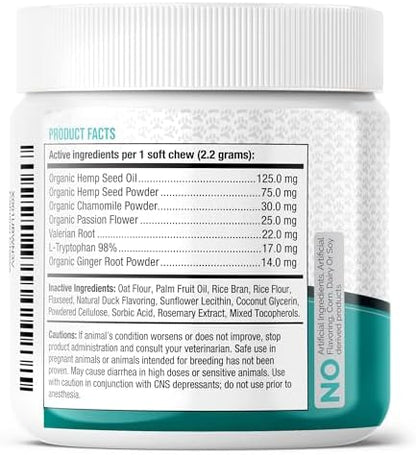 Calming Chews for Dogs - Dog Calming Treats for Anxiety Relief 120 Count