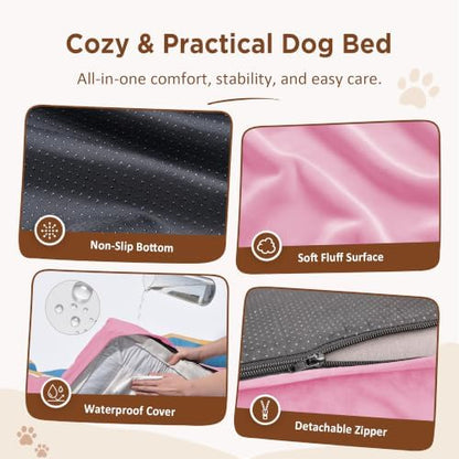 Comfort Expression Orthopedic Dog Bed for Extra Large Dogs with Bolster