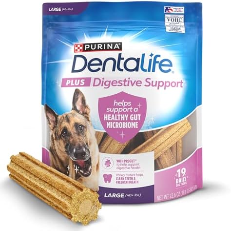Dentalife Purina Plus Digestive Support Dog Treats, Large, 19 ct