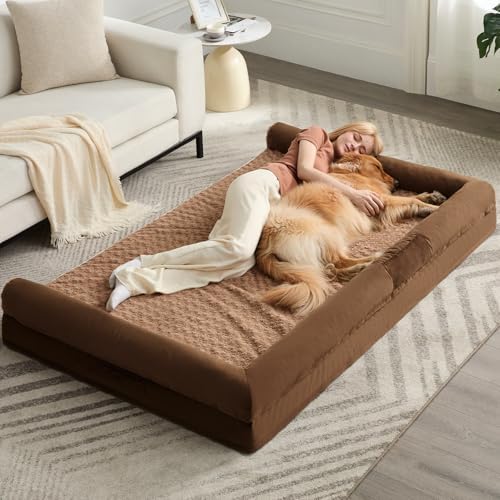 BFPETHOME Orthopedic Washable Human Dog Bed for Adult & Dog Cozy Sleep