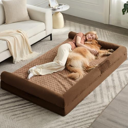 BFPETHOME Orthopedic Washable Human Dog Bed for Adult & Dog Cozy Sleep