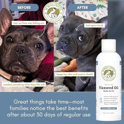 Omega 3 for Dogs and Cats, 16 Oz, Flaxseed Oil for Dogs and Cats