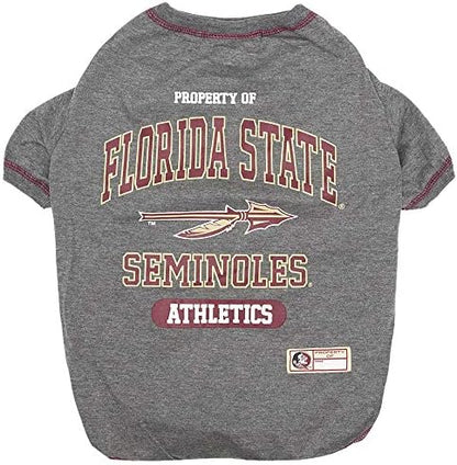 Pets First Collegiate FLORIDA STATE SEMINOLES Dog T-Shirt, Large. - Licensed Shirt for Pets Team Colored with Team Logos.- Premium Stretchable Materials for the Comfrot of your Dog & Cat.