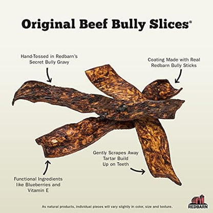 Redbarn Bully Slices for Dogs, Highly Palatable, Long-Lasting Natural Dental Treats with Functional Ingredients, 9 oz. (Pack of 2) - Original Bully
