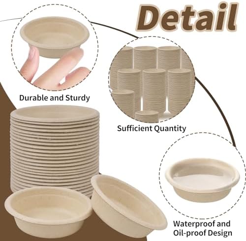 400 Pcs 1 oz Paper Feeding Cups for Reptiles and Small Pets