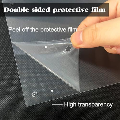 10 Pcs Pet Cage Liner 15.7'' x 6'', Cage Urine Guard Side Lining Clear Sheet with 50 Pcs Stainless Steel Zip Ties, Anti-Urine Side Lining Sheet for Rabbit Guinea Pig Hamster Ferret Chinchilla