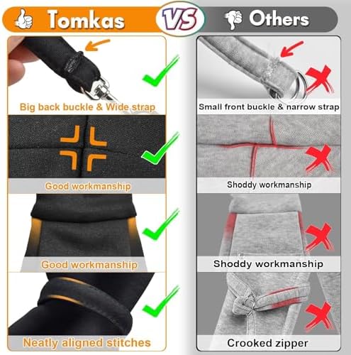 Tomkas Small Dog Sling Carrier - Classic Pocket & Classic Strap - Wrap Carrier - for 3-10 lbs Pets(Black)