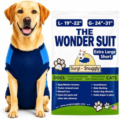 Surgi Snuggly Dog Surgery Recovery Suit, Cone Alternative, Spay/Neuter XLS