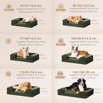 EHEYCIGA Orthopedic Extra Large Dog Bed, Waterproof Washable XL Pet Bed 44"
