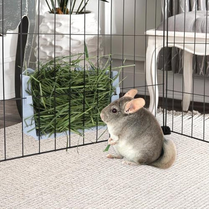 Hypeety Rabbit Hay Feeder Automatic Hay Rack for Guinea Pigs, Blue