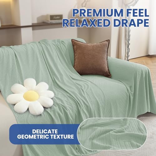 Couch Cover for Dogs, Loveseat 2 Cushion Sofa Cover, Light Green