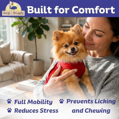 Surgi Snuggly Dog Surgery Recovery Suit, Cone Alternative, Spay/Neuter ML