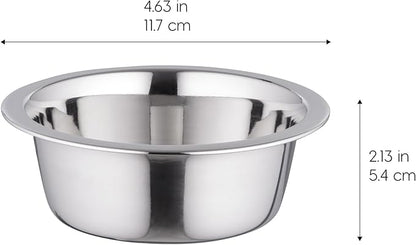 IRIS USA 16 oz Stainless Steel Cat Bowls for Food & Water, Durable, Easy to Clean, Perfect for Cats and Kittens, 5 Pack