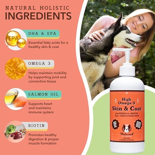 Natural Dog Company Healthy Joints, Skin and Coat Bundle for Dogs, Includes (1) Bottle Natural Dog Company Skin and Coat Oil, (1) Bottle Liquid Glucosamine, Food Topper, Dog's Fish Oil Supplement