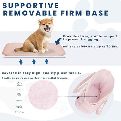 Lightweight Puffy Dog Purse Carrier for Small Dogs, Pink