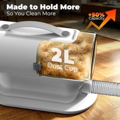 Dog Grooming Vacuum Kit, Pet Hair Vacuum for Shedding