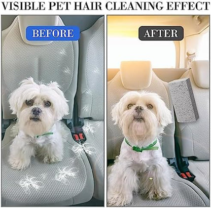 Loopeer 2 Pcs Pet Hair Remover Pumice Stone for Dog Cat Hair Removal Cleaning Pet Fur Stone 6 Inch Dog Fur Cleaning Tool for Car Interior Bedding Carpet Couch Furniture(3.74 x 2 x 1.6 in)