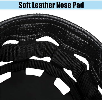 Durable Ventilated Grazing Muzzle with Attached Breakaway Halter - Lightweight Horse Muzzle, Supports Natural Grazing, Restricts Food Intake, Padded Noseband