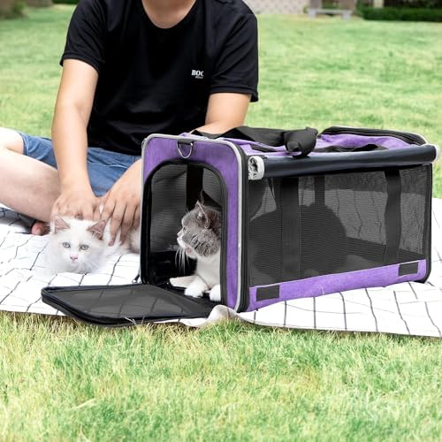GAPZER Carrying Bag Yorkie Dog Travel Kennel Ventilated Soft Pet Carrier
