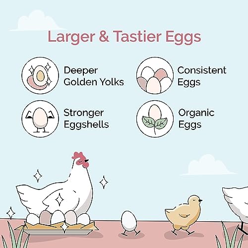 Mile Four Organic Chicken Feed, Layer Mash, Non-GMO, USA Grown 46 lbs