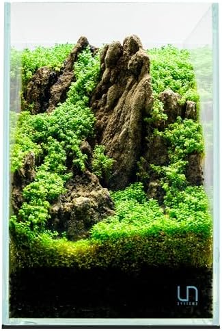 UNS Ultra Clear Rimless Tank - 10.6GAL | 40.5L - 11.81x11.81x17.71 | 30x30x45 CM, 5mm Glass Thickness, Leveling Mat Included - Low Iron, High Clarity Fish Tank w/ 45° Mitered Edge - [30T]