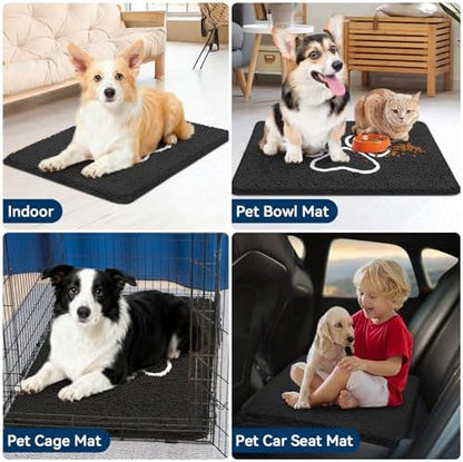 Bcoimo Super Absorbent Dog Door Mat, 36"*24" Anti Slip Mat for Muddy Paws