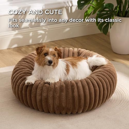 Bedsure ComfyFleece™ Donut Small Dog Bed with Removable Washable Cover