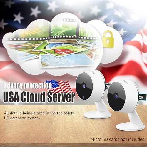 LaView 4MP 2K Cameras for Home Security Indoor,Home Security Camera for Baby/Elder/Pet/Nanny,Baby Cam Starlight Sensor Color Night Vision,US Cloud Service,Works with Alexa